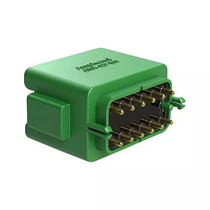 AMPHENOL SINE/TUCHEL RECTANGULAR CONN, RCPT, 12POS, PCB, GRN, AT04-12PC-BM02