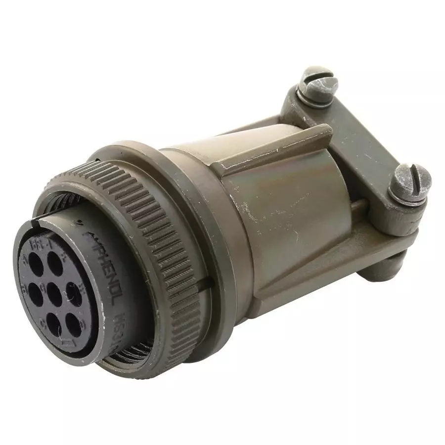 AMPHENOL AEROSPACE CIRCULAR CONNECTOR PLUG SIZE 16S, 7 POSITION, CABLE, MS3106F16S-1S