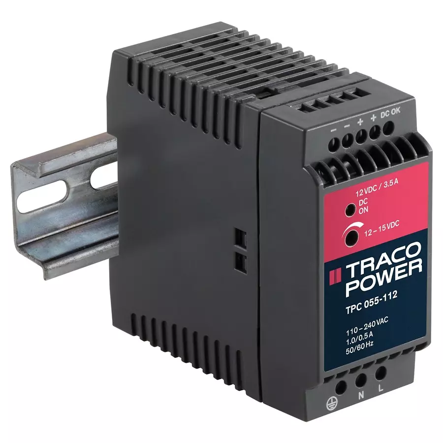 TRACO POWER POWER SUPPLY, AC/DC, 2.3A, 24V, 55W, TPC 055-124