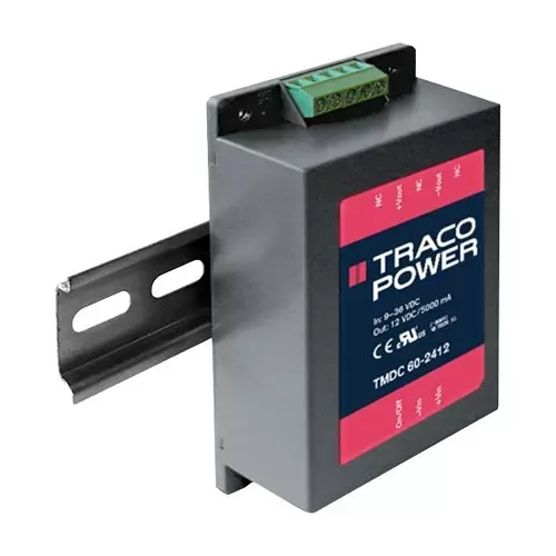 TRACO POWER DC-DC CONVERTER, 5.1V, 12A, 60W, TMDC 60-2411