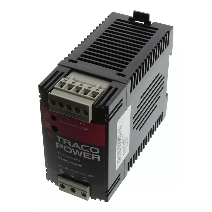 TRACO POWER CONVERTER, DC-DC, 24V, 60W, TCL 060-124DC