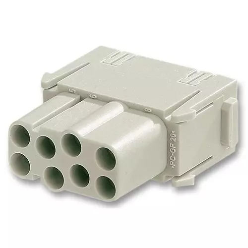 Harting Heavy Duty Connectors HAN MODULE, RECEPTACLE, 8 POSITION, CRIMP, 09 14 008 3101