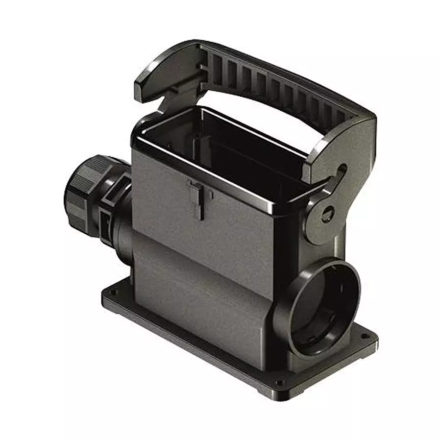 Harting Heavy Duty Hoods / Housings / Bases HEAVY DUTY HOUSING, 16B, 1 LEVER, PANEL, 19431160251