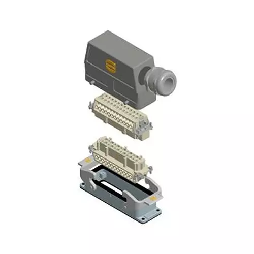 Harting Connector Kits HDC KIT, 24B, 24+GND, DOUBLE LEVER, 73101000008