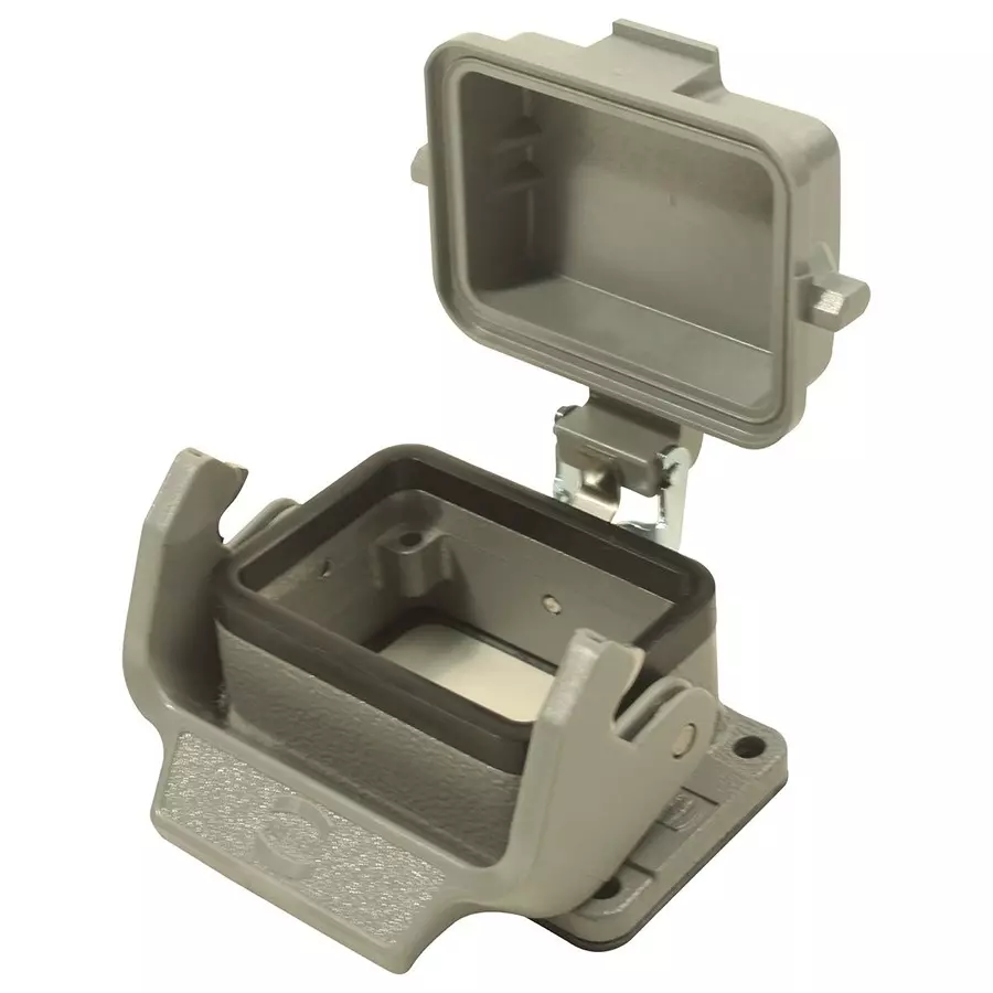 Harting Heavy Duty Hoods / Housings / Bases BULKHEAD HOUSING, SIZE 6B, METAL, 09300060302