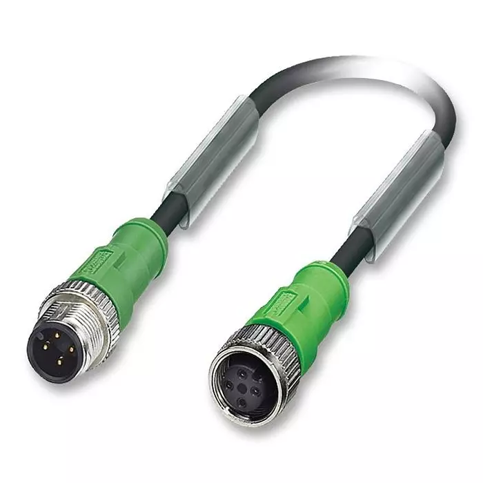 Phoenix Contact Sensor Cable Assemblies SENSOR CABLE, 4POS, M12 PLUG-SOCKET, 3M, 1668386