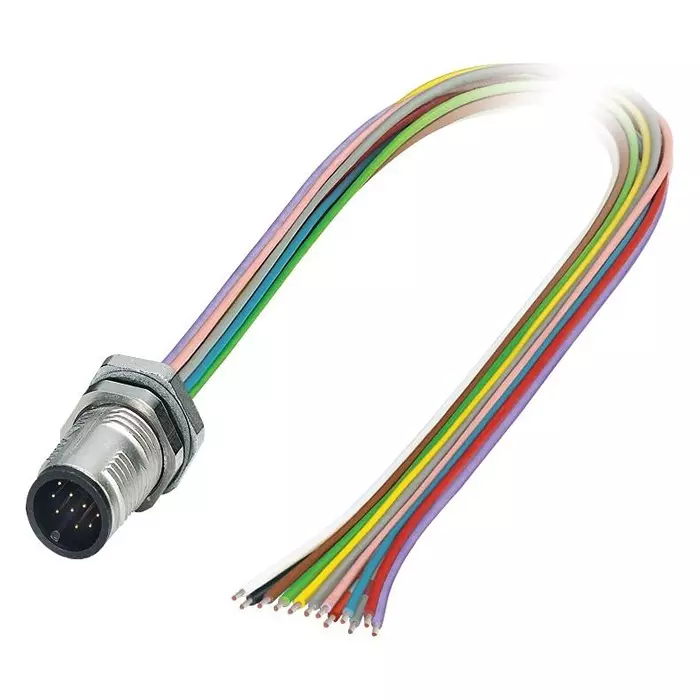 Phoenix Contact Sensor Cable Assemblies SENSOR CORD, 12P, M12 PLUG-FREE END, 1437122