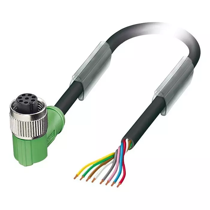 Phoenix Contact Sensor Cable Assemblies SENSOR CORD, 8P, M12 RCPT-FREE END, 5M, 1522642