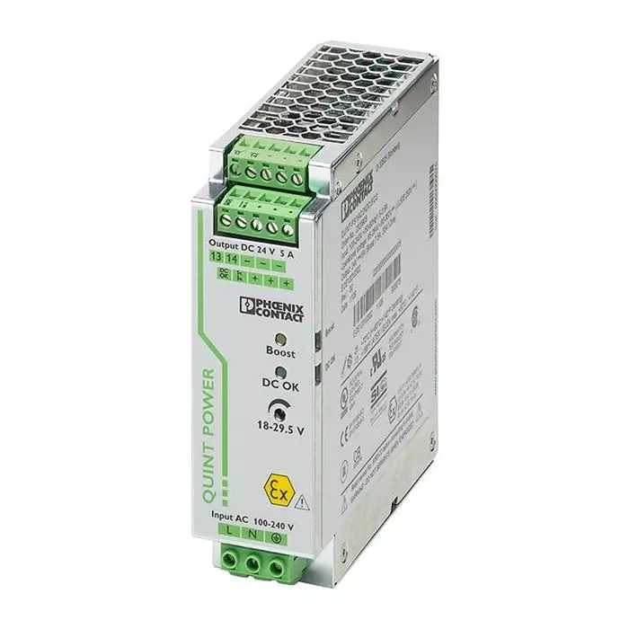 Phoenix Contact AC / DC DIN Rail Mount Power Supplies POWER SUPPLY, AC-DC, 24V, 5A, 2320908