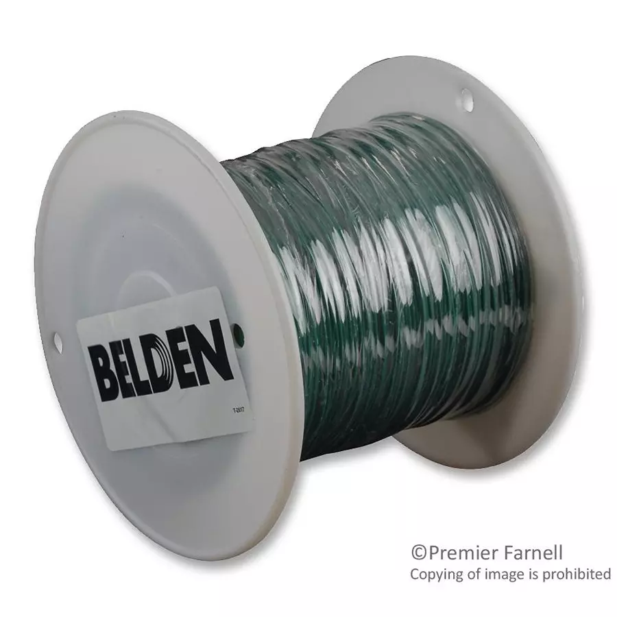 BELDEN HOOK UP WIRE, 100FT, 22AWG COPPER, GREEN, 83005 005100 (Pack of 100)