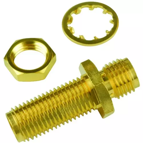 JOHNSON BULKHEAD ADAPTER, SMA JACK-SMA JACK, 142-0901-401.