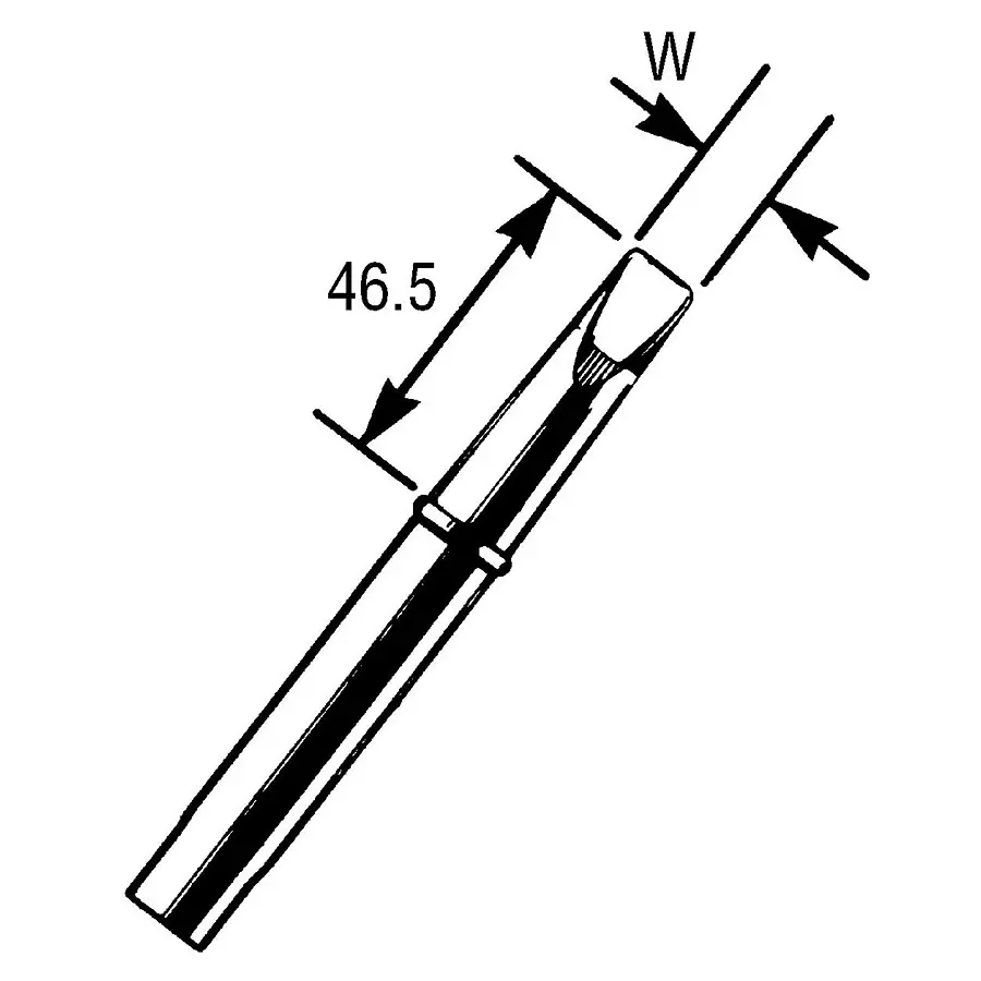 WELLER TIP, SCREWDRIVER, 6.4MM, CT2E7..