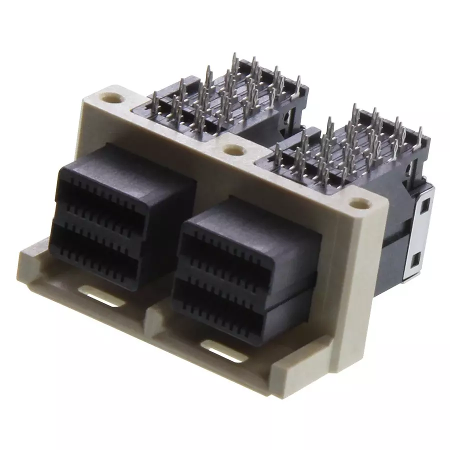 AMPHENOL COMMUNICATIONS SOLUTIONS I/O CONN, MINI SAS HD, R/A RCPT, 72POS, G40HA2331HR