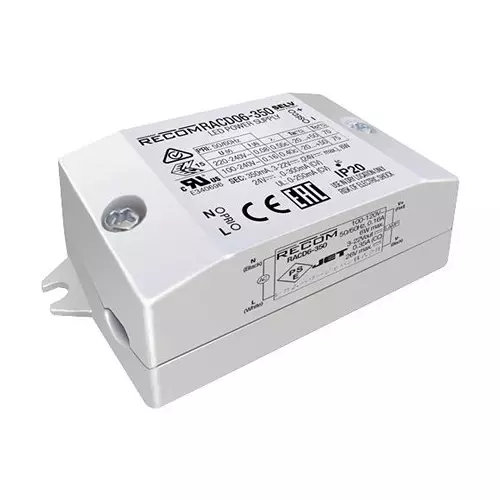 RECOM POWER LED DRIVER, AC-DC, CC, CV, 0.7A, 12V, RACD06-700