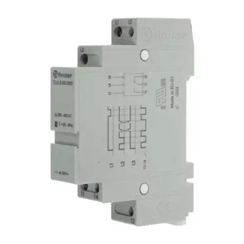 FINDER RELAY, 3 PH, SPDT, 208VAC, 480VAC, 70.61.8.400.0000