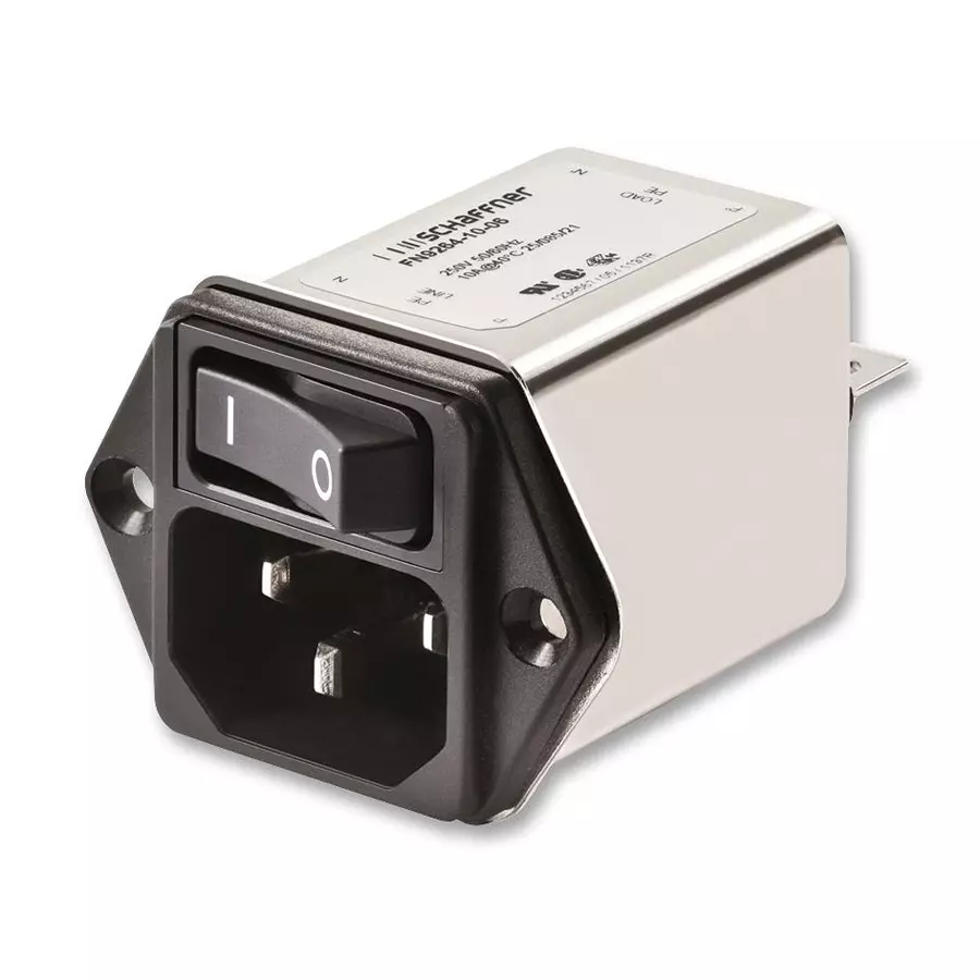 SCHAFFNER - TE CONNECTIVITY FILTER, IEC INLET 2 POLE SWITCH, 10A, 811698-SF