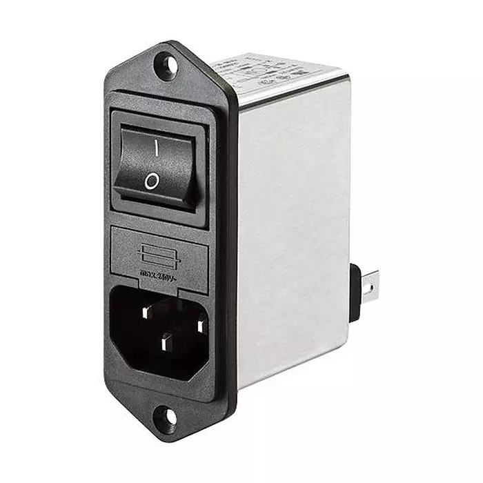 SCHAFFNER - TE CONNECTIVITY POWER LINE FILTER, EMI/RFI, 1A, 250VAC, 800347-SF