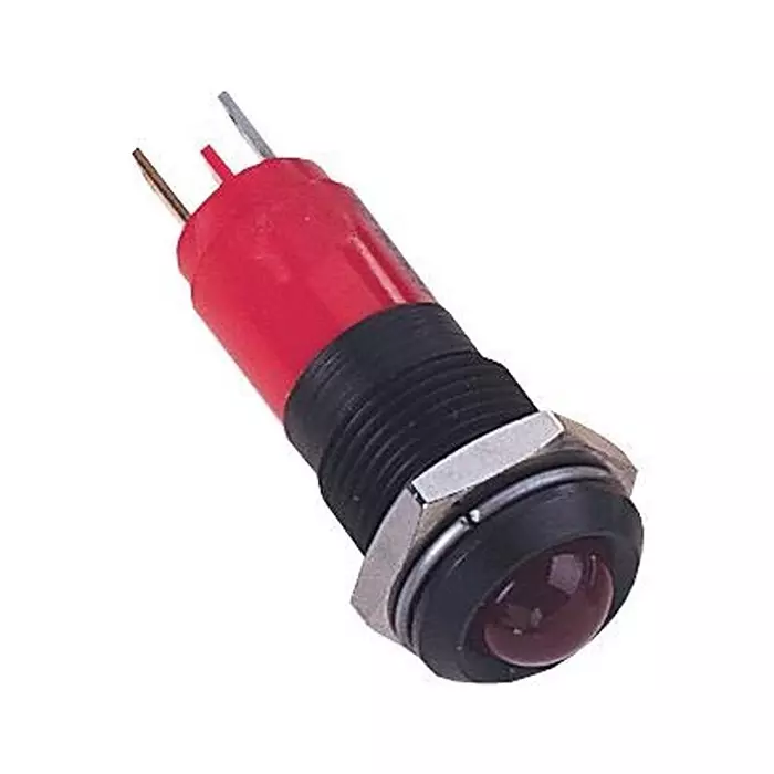 CML INNOVATIVE TECHNOLOGIES LED INDICATOR, 24VDC, BLK, RED, 192A1350