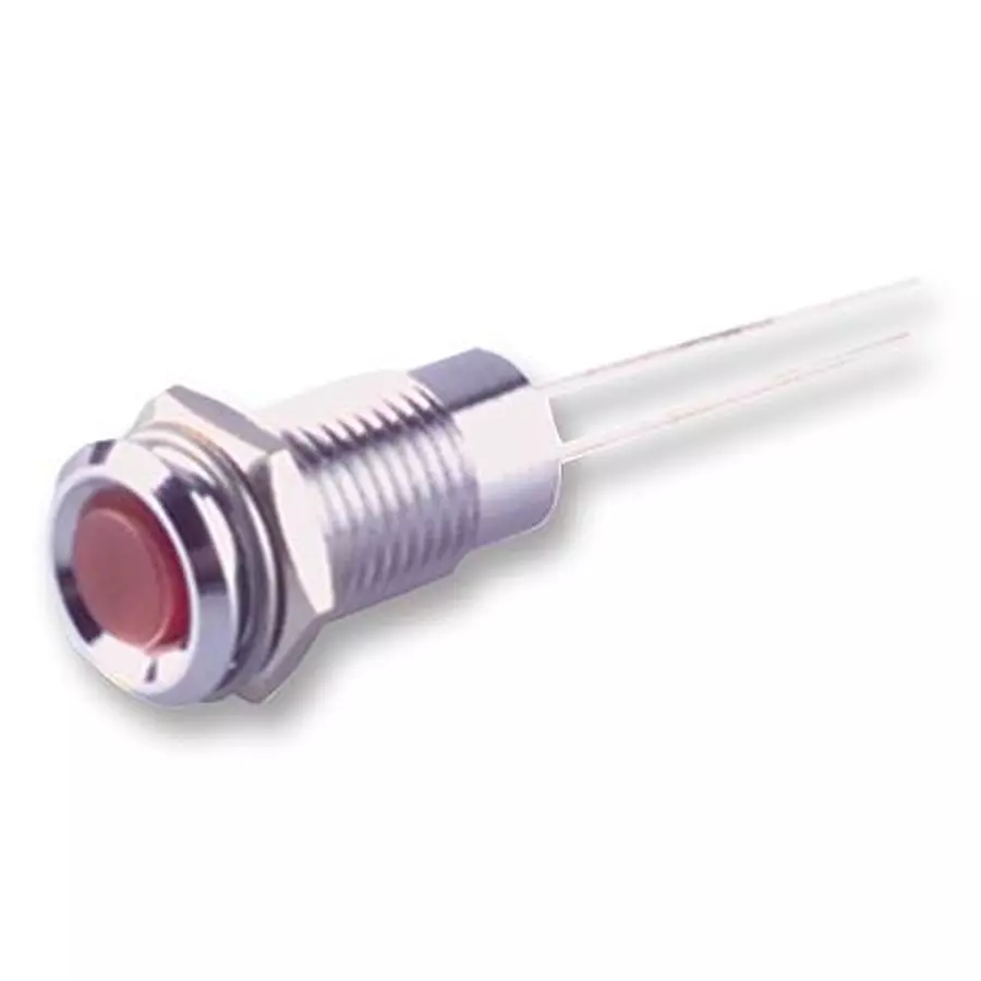 CML INNOVATIVE TECHNOLOGIES LED INDICATOR, 8MM, SATIN, RED, 19010053