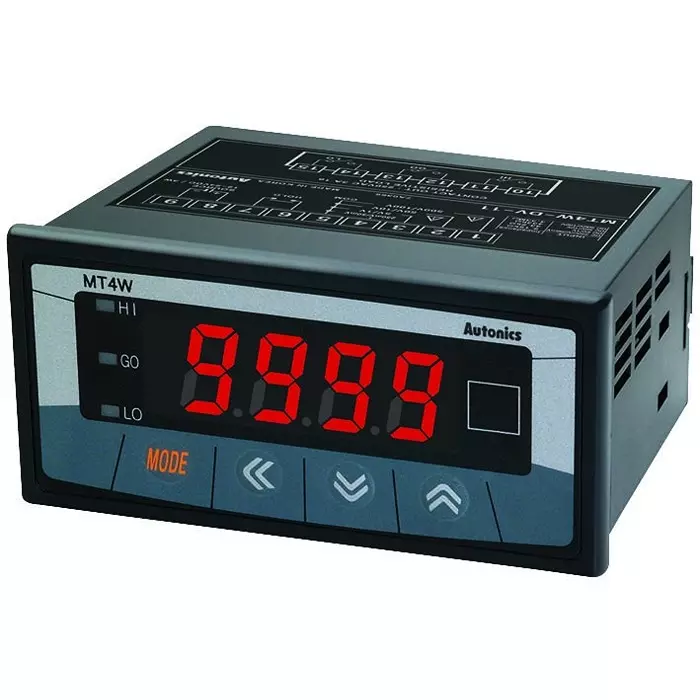 Autonics Digital Panel Meter, 4-Digit, 12Vdc To 24Vdc, MT4W-DV-1N