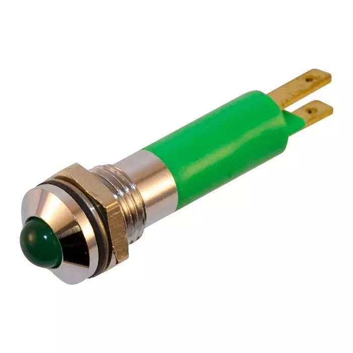 WAMCO Panel Mount Indicator, Led, 8Mm, Green, 12V, WL-19080255
