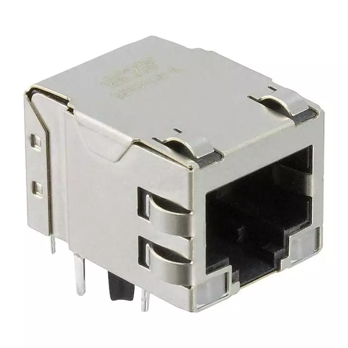 TRP CONNECTOR/BEL Rj45 Conn, R/A Jack, 8P8C, 1Port, Th, 1840408-6