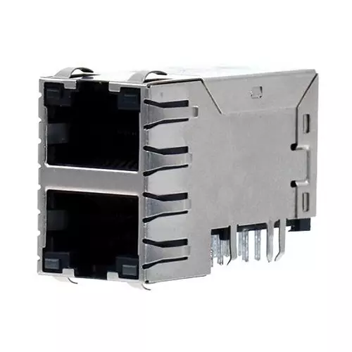 TRP CONNECTOR/BEL Rj45 Conn, R/A Jack, 8P8C, 2Stacked, Th, 2250731-1