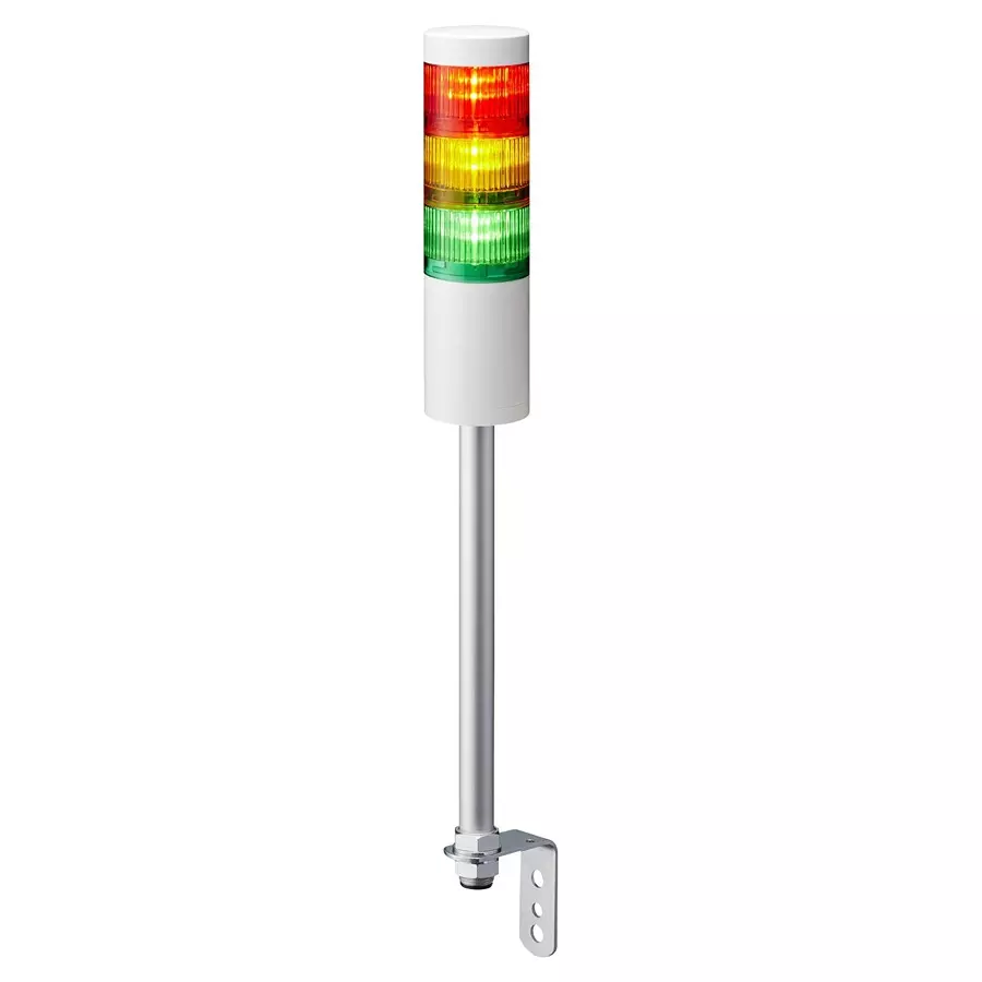 PATLITE (U.S.A.) Signal Tower, 60Mm, 24V, Red/Amber/Grn, LR6-302LJNW-RYG