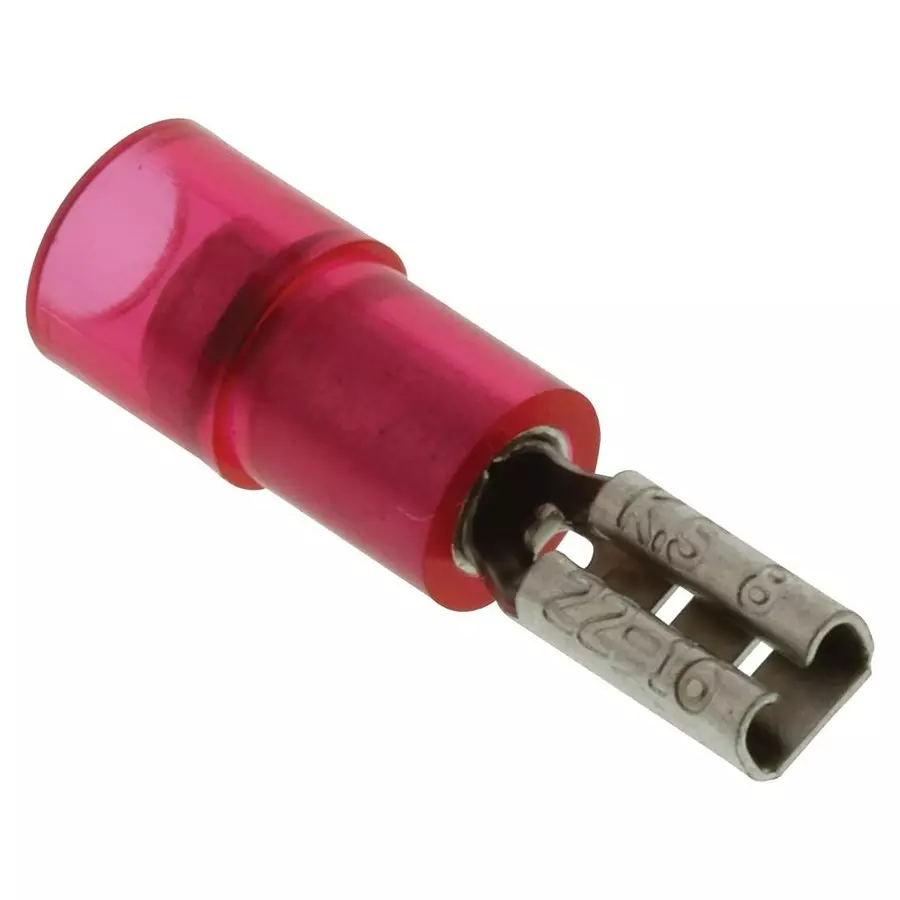 HOFFMAN PRODUCTS Terminal, Female Disconnect, 0.11In, Red, FNDDF2216T-110A8 (Pack of 100)