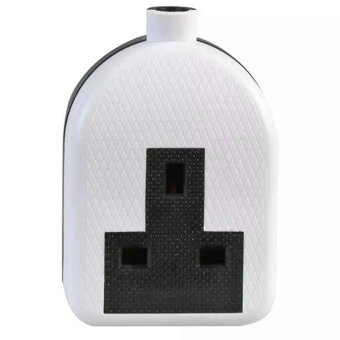 PRO ELEC SOCKET, EXTENSION, 1WAY, RUBBER, WHITE, 0138-W