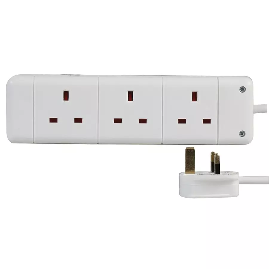 PRO ELEC EXTENSION LEAD, 3WAY, 2M, 9338-2M