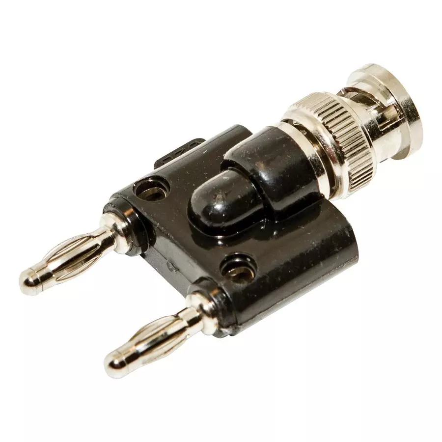 MUELLER ELECTRIC ADAPTER, 4MM BANANA 2P PLUG-BNC 1P PLUG, BU-P1270.