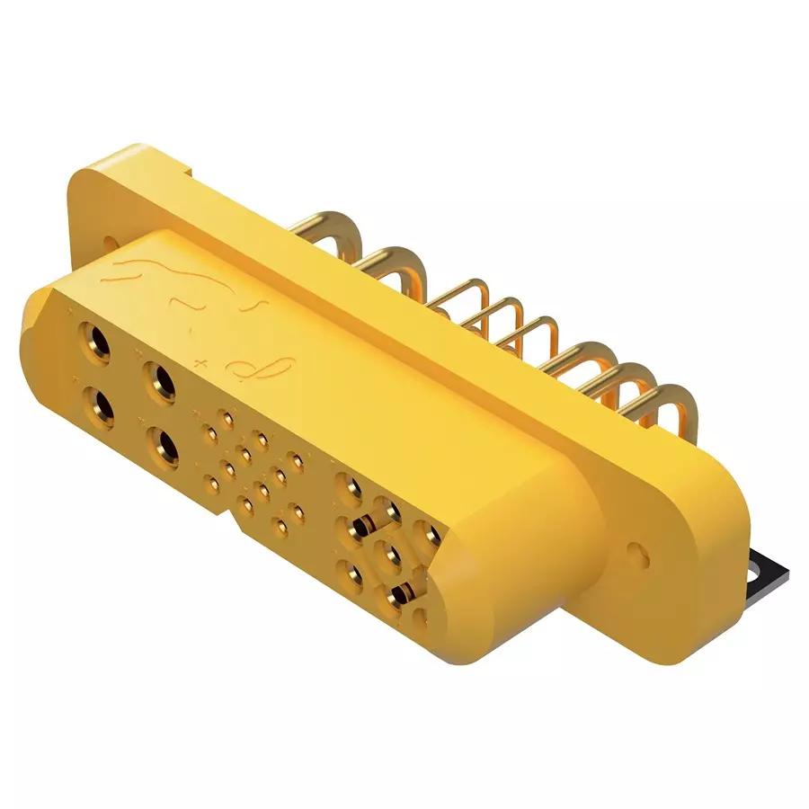 POSITRONIC RECT PWR CONN, R/A RCPT, 25POS, THT, GFSH435F47B/AA