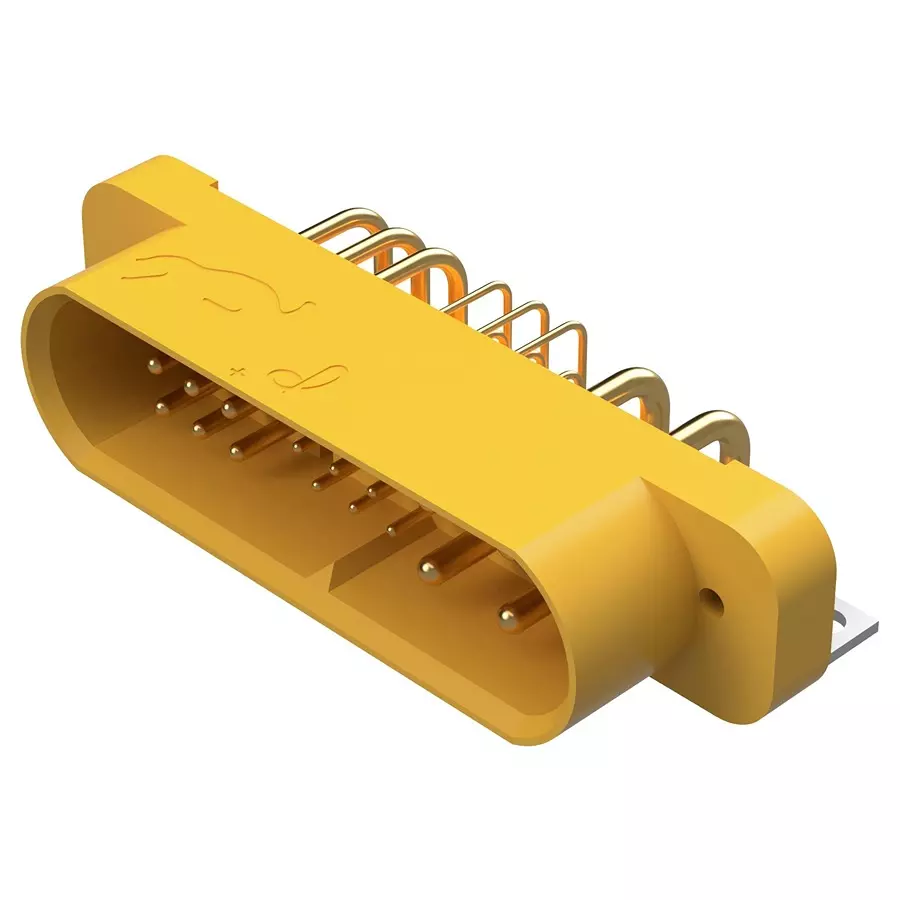 POSITRONIC RECT PWR CONN, R/A PLUG, 25POS, THT, GFSH435M47B/AA