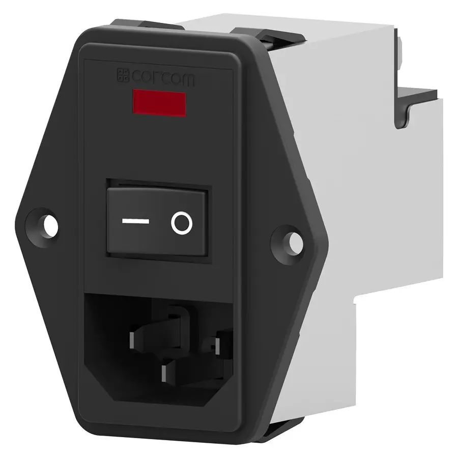 CORCOM - TE CONNECTIVITY IEC FILTER, STANDARD, 10A, 250VAC, QC, PE0SXDSXB