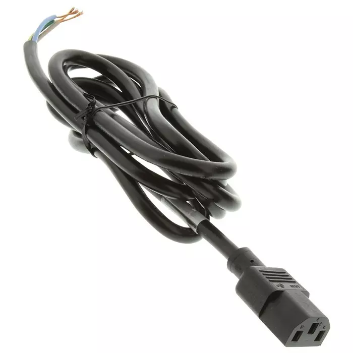 VOLEX POWER CORD, IEC60320C-13, 79IN, 10A, BLACK, 17518 10 B1