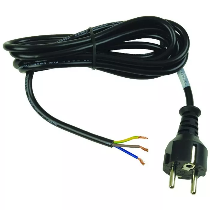 VOLEX POWER CORD, SCHUKO PLUG, 2.5M, 10A BLACK, 17801 10.