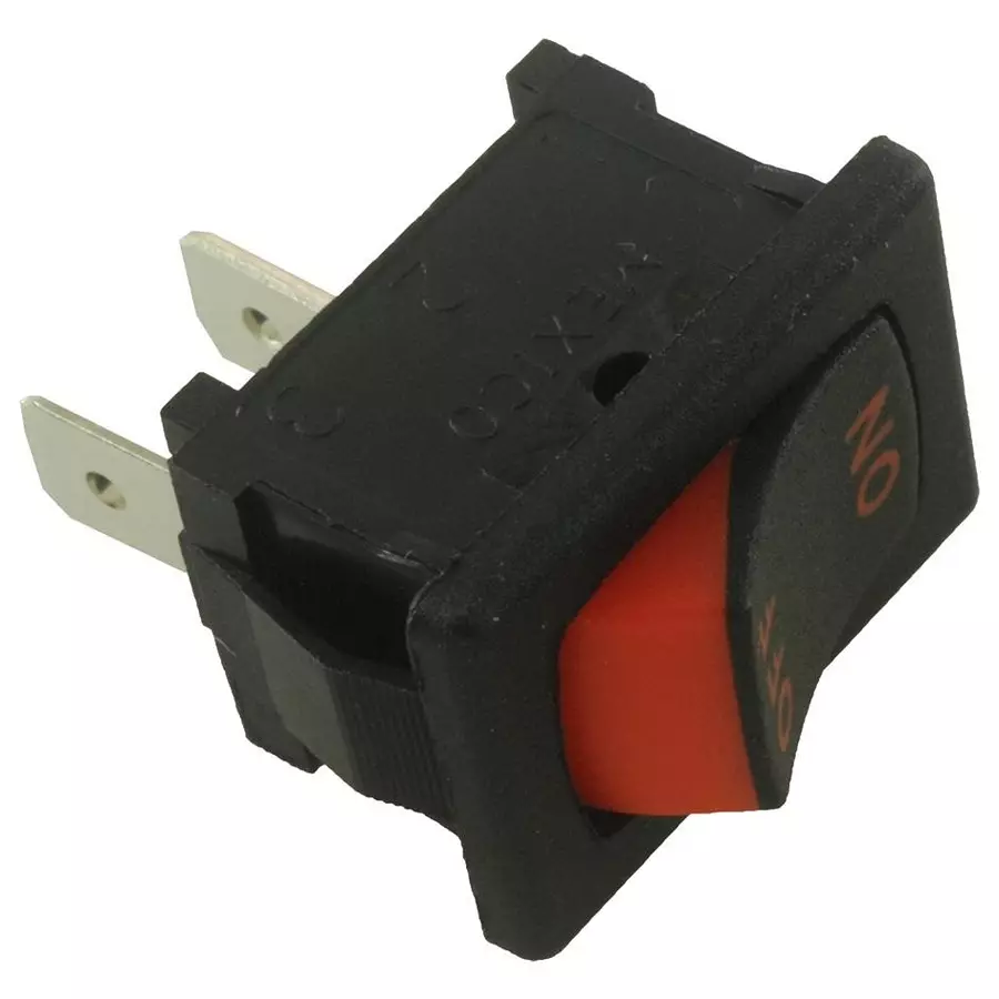 CARLING TECHNOLOGIES SWITCH, ROCKER, SPST, 12A, 250V, BLACK, 651122-BB-1V