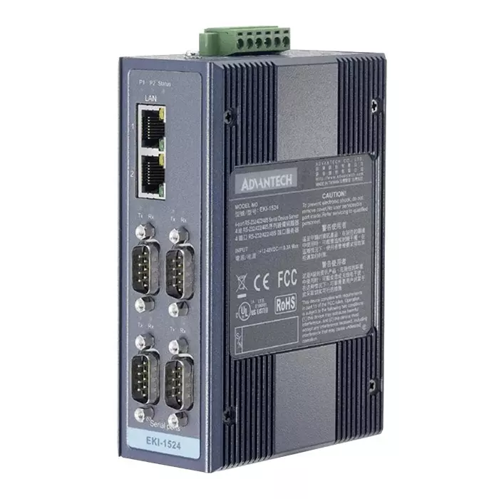 ADVANTECH SERIAL DEVICE SERVER, 6PORT, 10/100MBPS, EKI-1524-CE