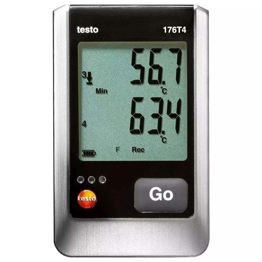 TESTO DATA LOGGER, TEMP, -195 TO 1000 DEG, TESTO 176-T4