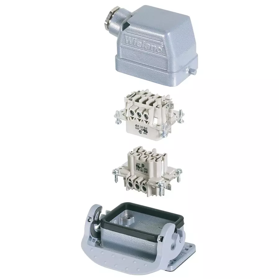 WIELAND ELECTRIC KIT, HOOD, BASE, MALE & FEMALE INSERT, 10 POSITION, SCREW, 99.701.0000.6