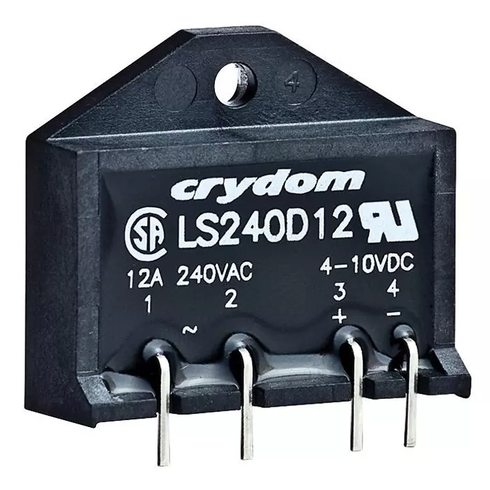 SENSATA/CRYDOM SSR, SIP, 280VAC/12A, 4-10VDC, ZC, LS240D12