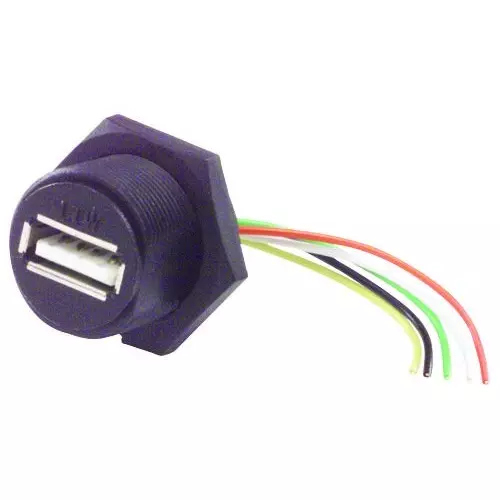 L-COM Connector to Connector:Type A Receptacle to Free End, WPUSBAF