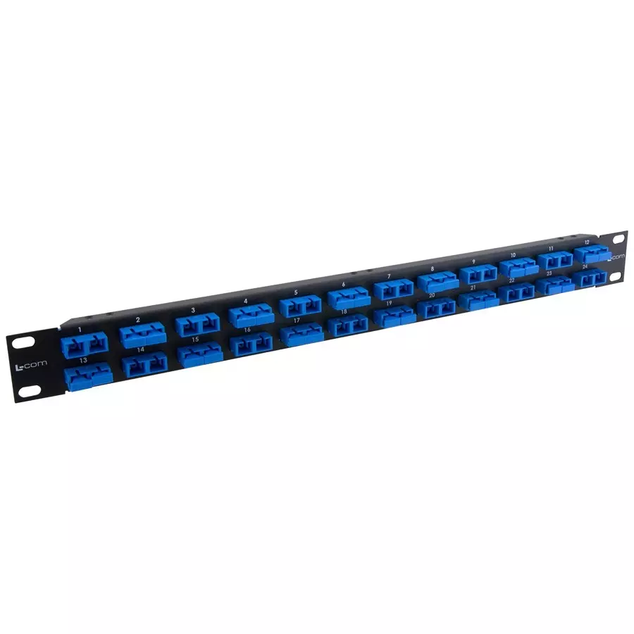 L-COM PATCH PANEL, SC, SM, 48PORT, 1U, PR175SC48-SM