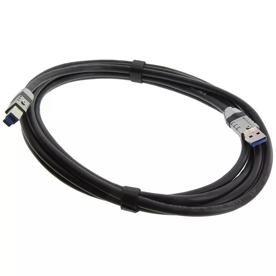 L-COM USB CABLE, 3.0 A PLUG-B PLUG, 9.8FT, CAU3DCVISAB-3M