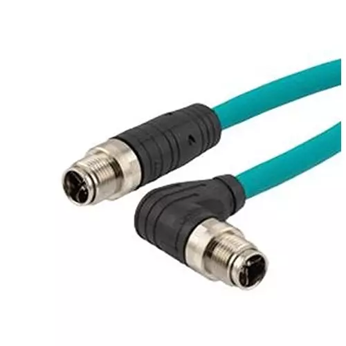 L-COM CABLE ASSY, M12 R/A PLUG-M12 PLUG, 3.3 , TRG612-T6T-1M