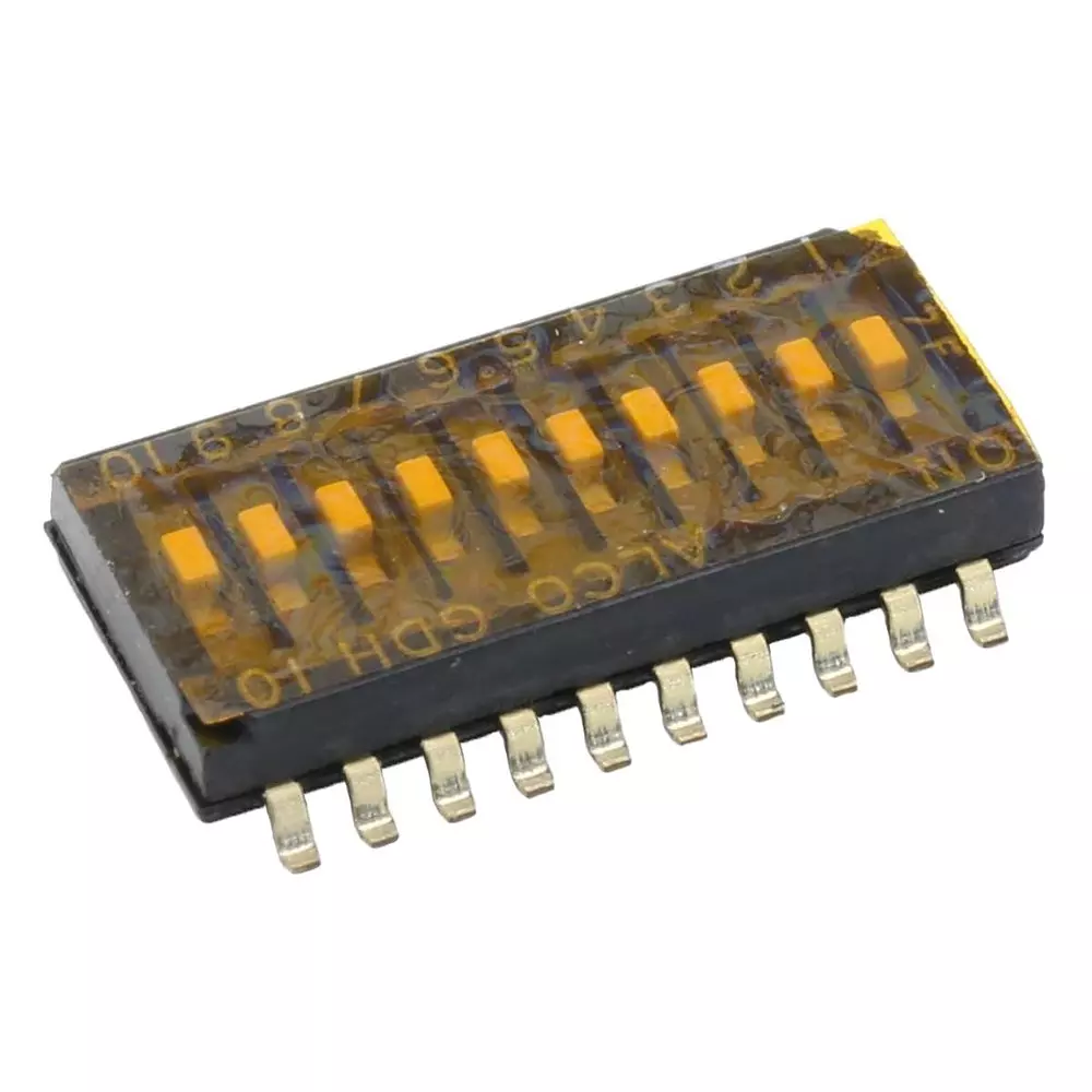 TE CONNECTIVITY Dip Switch, Spst, 10P, 0.025A, 24V, Smd, 1-1571983-3