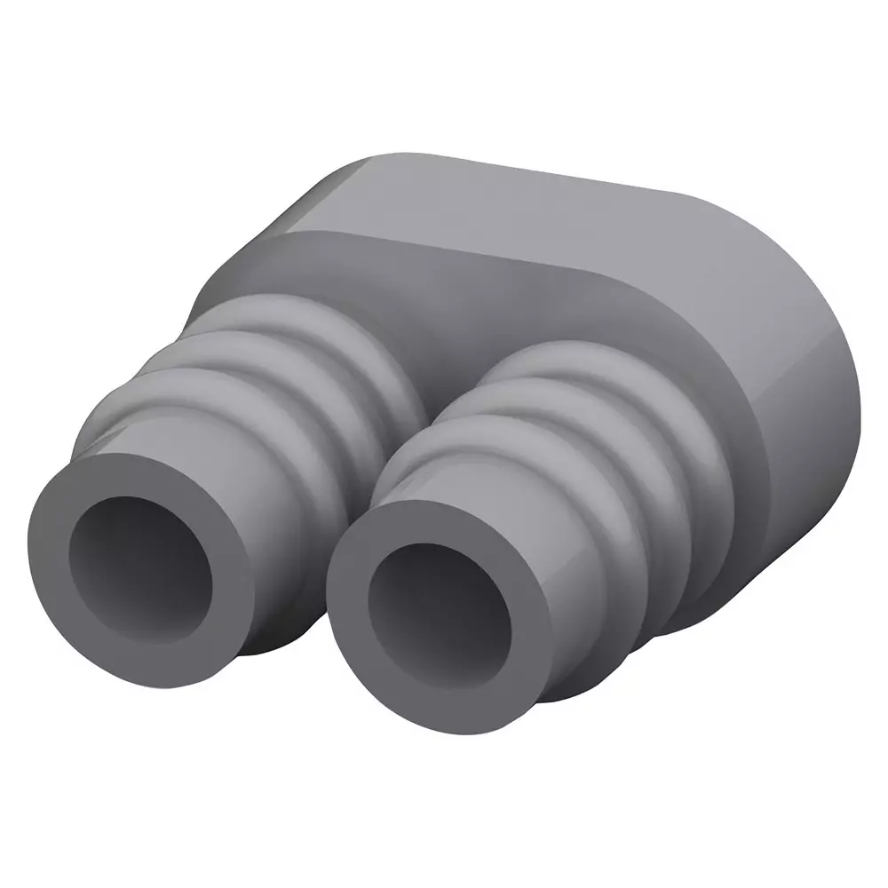 TE CONNECTIVITY Wire Seal, 2Pos, Silicone Rubber, Grey, 2213782-2 (Pack of 10)