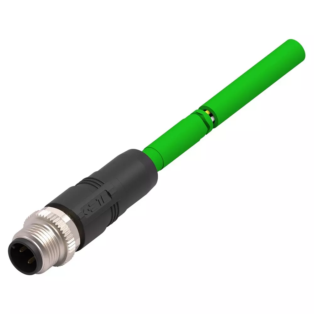 TE CONNECTIVITY Connector Type A:90° M12 Plug, Tad14145101-005