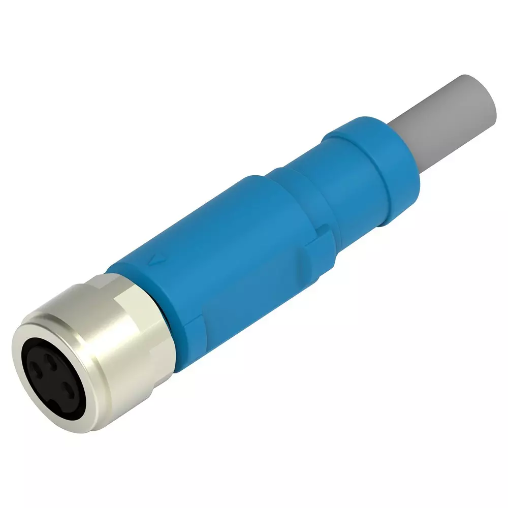 TE CONNECTIVITY Sensor Cord, 3P, M8 Rcpt-Free End, 1.5M, T4051320003-003